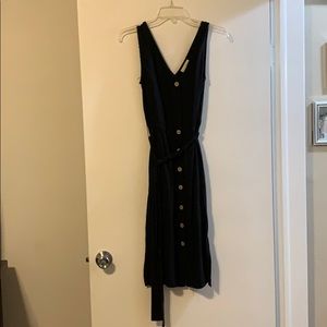 Black midi dress